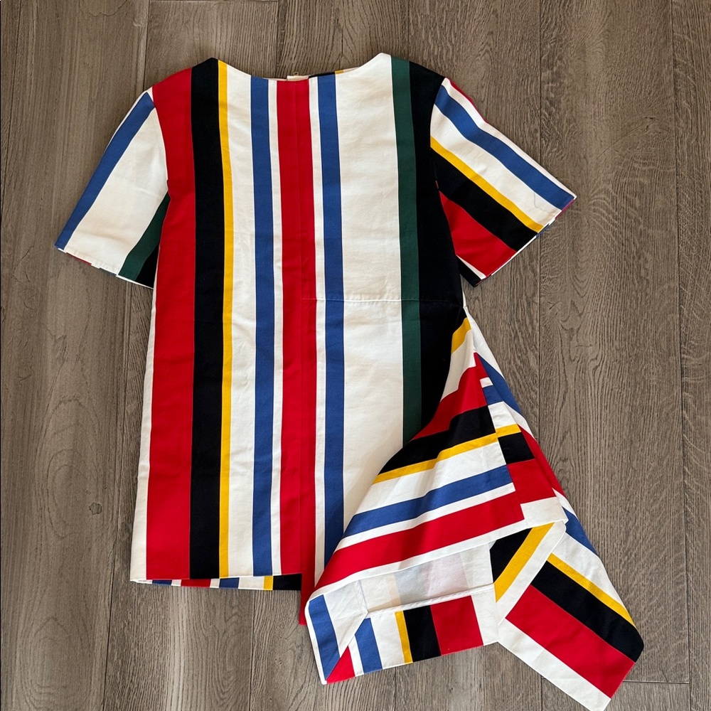 Marni Multicolor Striped Short Sleeve Dress